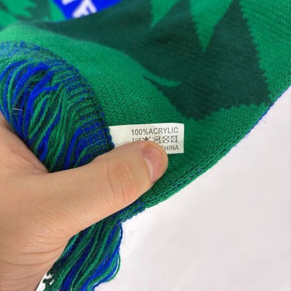 Minnesota Timberwolves Basketball Reversible with Green Trees Winter Scarf Unise - Picture 7 of 8